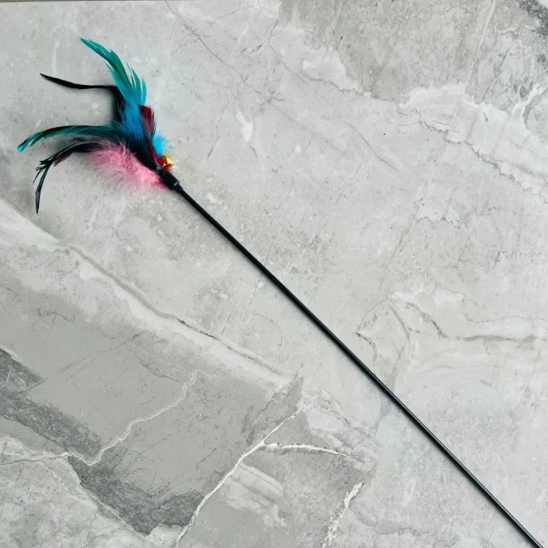 1PCS 50cm Cat Toy Feather Stick Toy for Cats Kittens Interactive Cat Pet with Bell Pet Toys Cat Supplies Play Game Pet Products