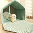 HOOPET  Closed Dog House Winter Windproof Nest for Dogs Cats with Door Curtain Outdoor Portable Cat Tent  Dog Villa Sleep Kennel