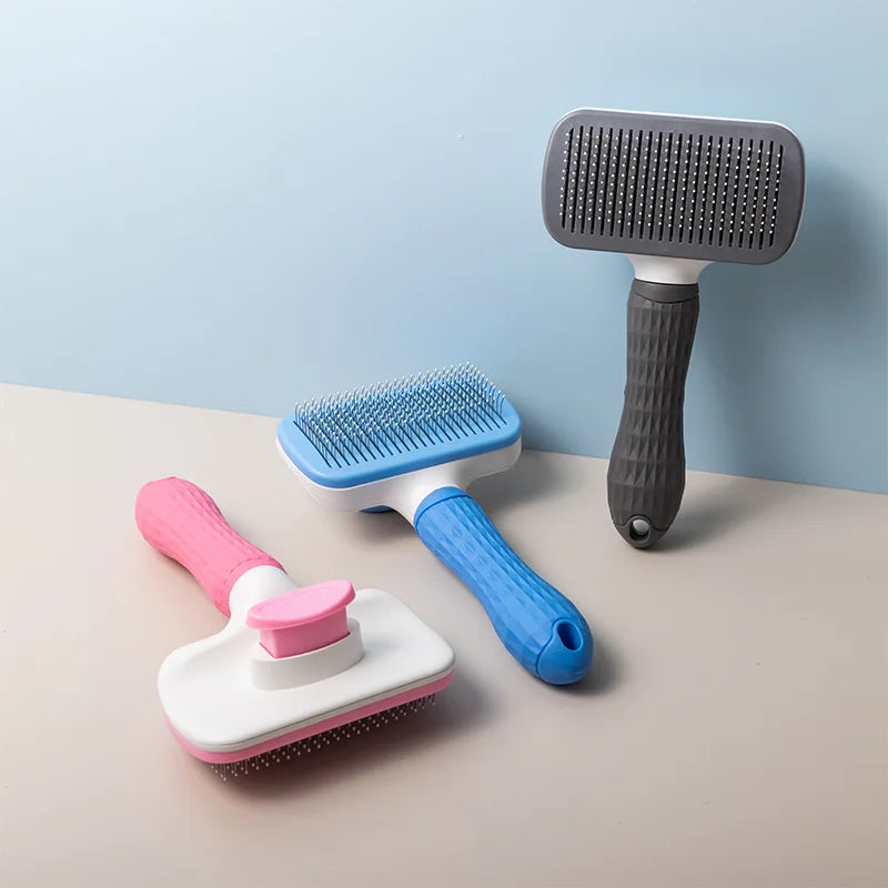 Pet Dog Brush Cat Comb Self Cleaning Pet Hair Remover Brush For Dogs Cats Grooming Tools Pets Dematting Comb Dogs Accessories