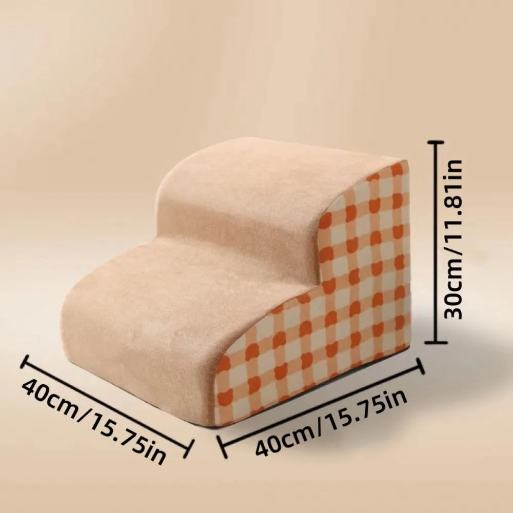 New 1-3 Steps Pet Safety Ramp Washable Detachable Pet Staircase Memory Foam Rebound Anti-slip Dog Slope Ladder Bed