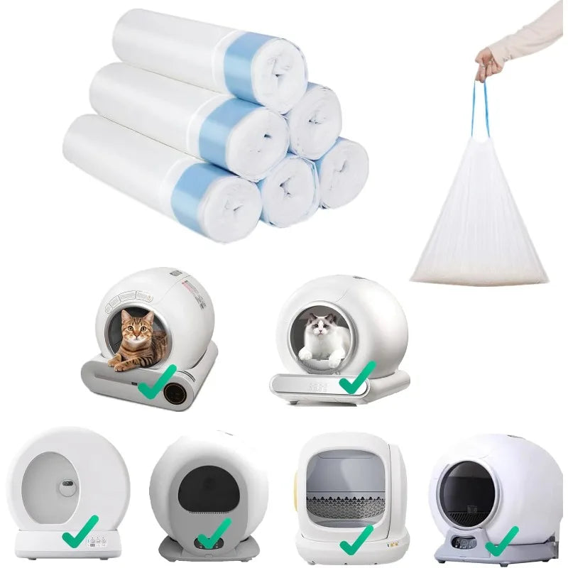 5/10 Rolls Pet Poop Bags for Tonepie Automatic Cat Litter Box Pet Garbage Self-cleaning Cat Toilet Waste Bags Ultra-Strong 15L