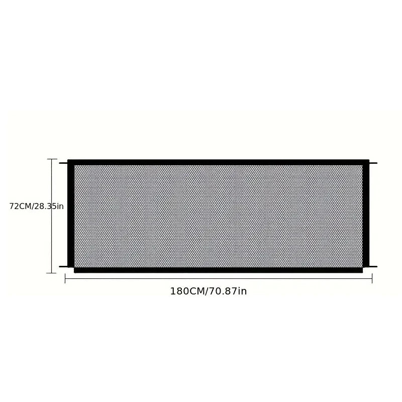 Pet Dog Gate Network Fence Stairs Folding Breathable Mesh Enclosure Dog Fence Safety Barrier Pet Christmas Thanksgiving Day Gift