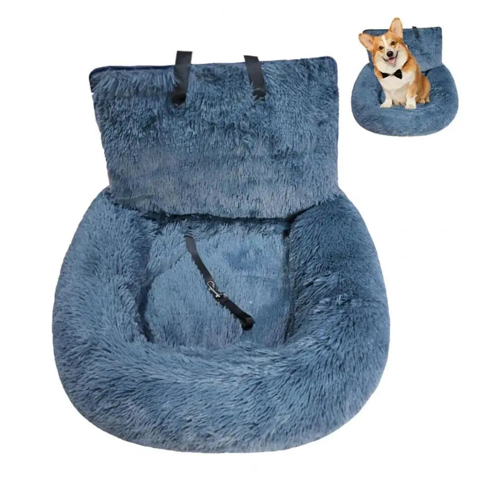 Large Medium Dogs Plush Pet Car Seat Bed Washable Dog Booster Cushion Detachable Back Seat for Pet Traveling