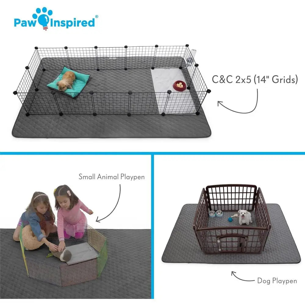 Super Absorbent 80x50 Inch Playpen Mat with Non-Slip Bottom for Pets, Suitable for Dogs, Rabbits, Guinea Pigs, and Small Animals