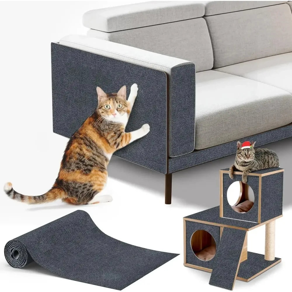 Anti Cat Scratch Mat Trimmable Self-Adhesive Carpet Mat Pad Cat Pet Scratcher Furniture Couch Corner Indoor Sofa Wall Protector