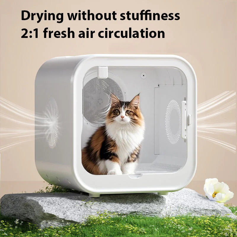 Low Noise Pet Grooming Dryer Animal Blow Pet Hair Drying Cabin Cat Dryer Box With Light