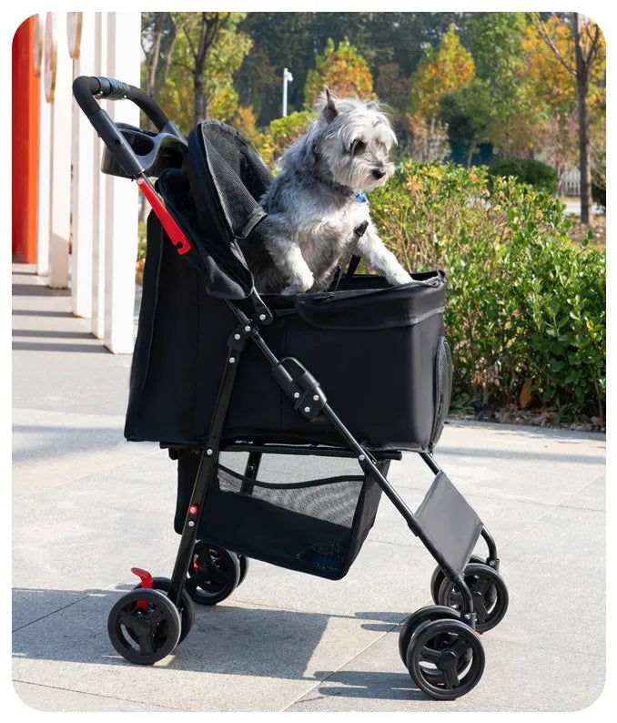 Ships From EU! Pink 3-in-1 Detachable & Foldable Pet Stroller | Carrier for Medium-Sized Dogs & Cats | Fast Local Delivery