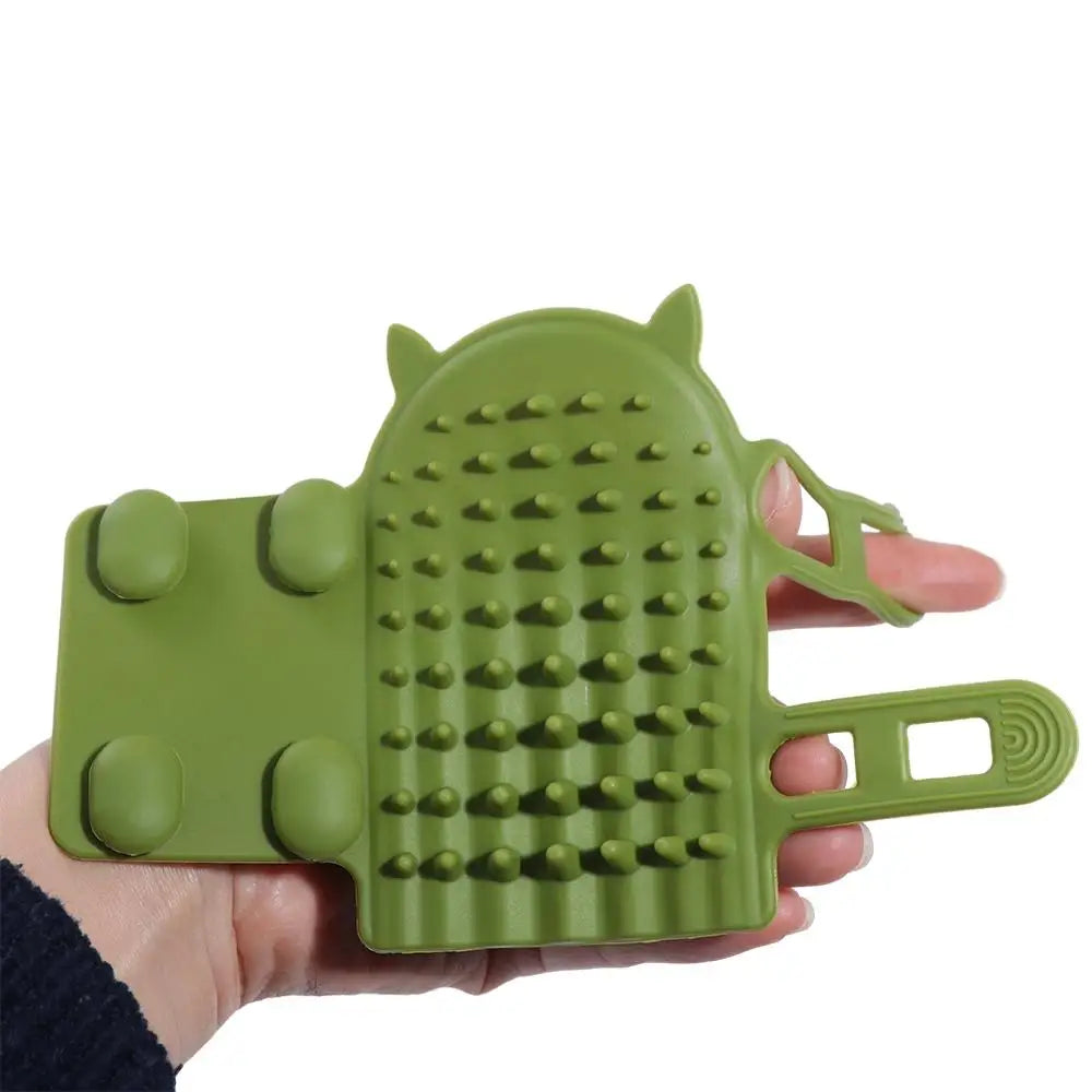 Cat Silicone Pet Massage Comb Self Cleaning Softer Cat Scratching Rubbing Brush Durable Cat Scratcher Massager Wall Corner