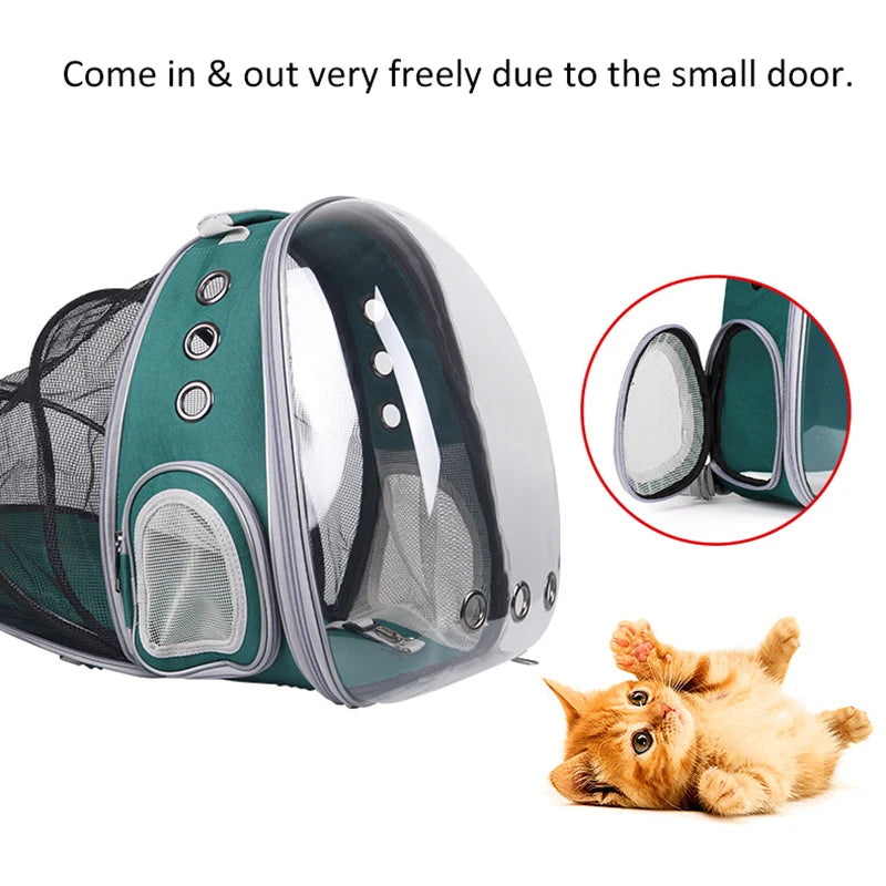 Astronaut Portable Cat Travel Bag, Breathable Space Capsule, Expandable Transparent Carrier, Pet Backpack for Dog, High Quality