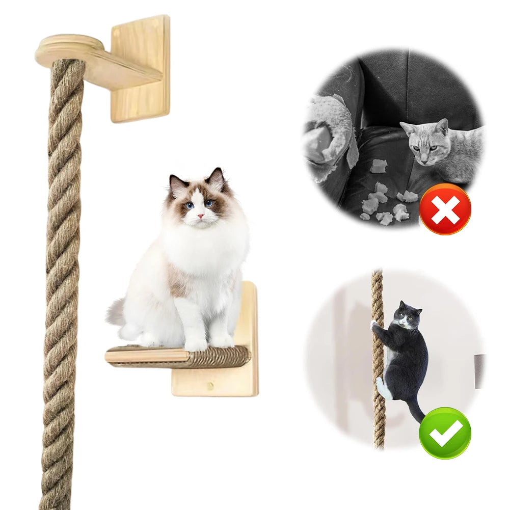 Cat Climbing Rope Wear Resist Thickened Sisal Rope Reusable Climbing Training Rope for Cat Furniture Scratcher Play Equipment