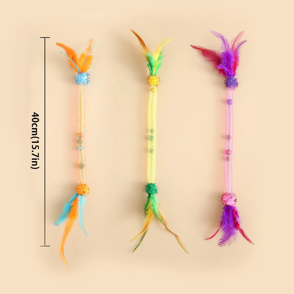 Pet Cat Toy Rope Pipe With Feather Spring Toy Elastic Cat Interactive Scratching Feather Pet Grinding Teeth Toys Auto Hi Toys