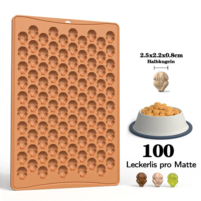 Festival Themed 100-Cavity Mini Silicone Mold for Homemade Cookies DIY Chocolate & Biscuit Mold Pet Dog Treat Snacks Baking Mold