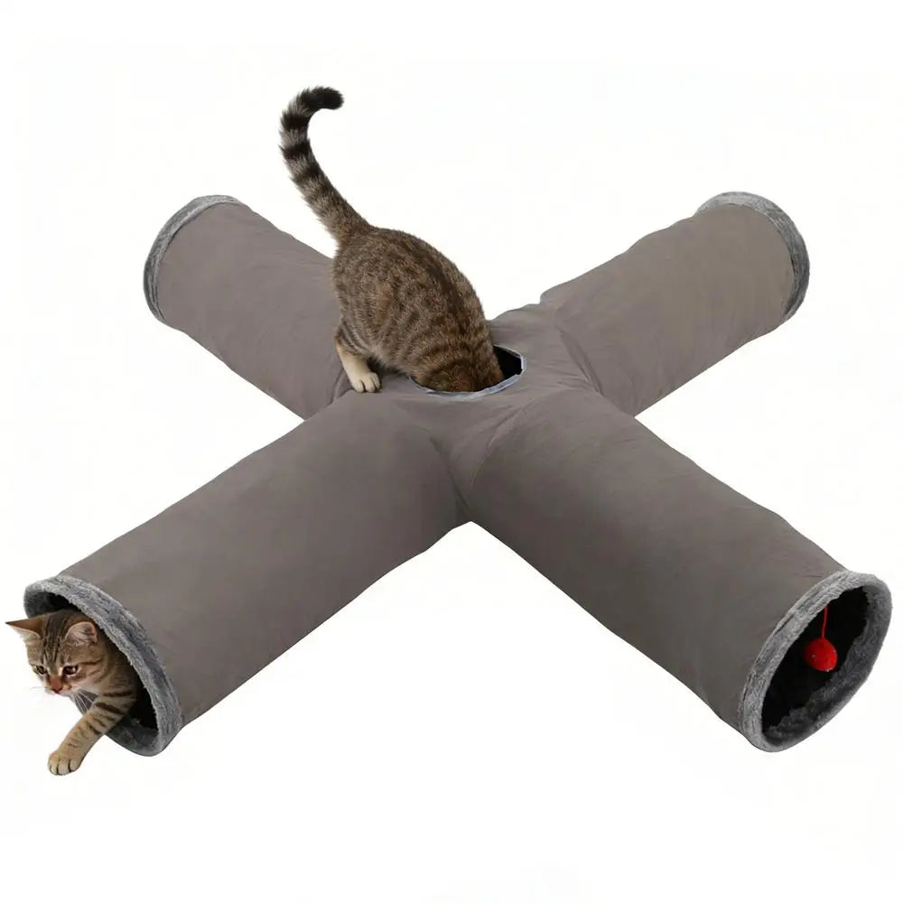 Cat Tunnels Interactive Foldable Bed Flexible Cat Tubes And Tunnels For Kitten Pet Christmas Halloween Birthday Party
