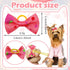 100PCS Puppy Bow Handmade Movable Pet Dog Grooming Hair Accessories Dog Bows With Rubber Band For Small Dog and Cat Pet Products