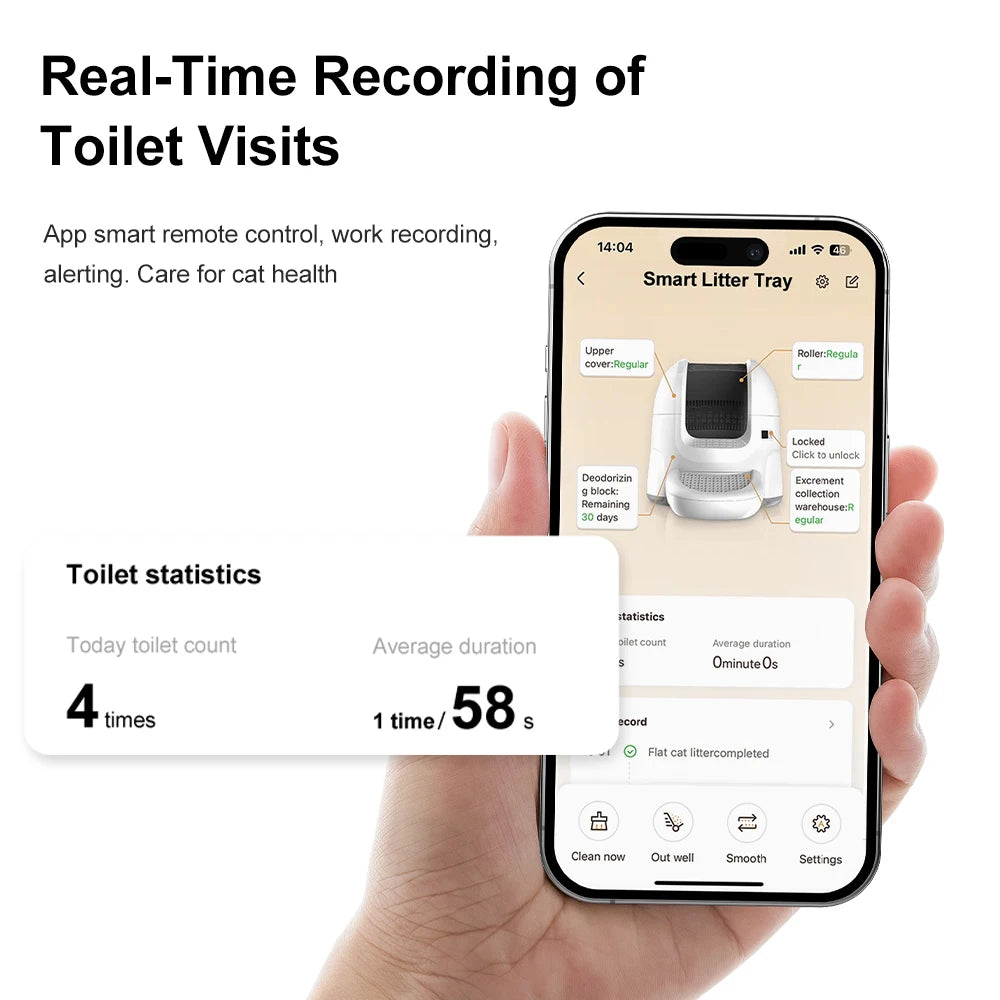 Smart Cat Litter Box, Automatic Shit Shoveling Machine, Electric Cleaning, Closed Toilet, Cat Products, Oversized