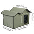 Feral Cat House Large Insulated Cat Shelter Waterproof Weatherproof Pet House with Transparent Door Washable Cat Hut for Cat Dog
