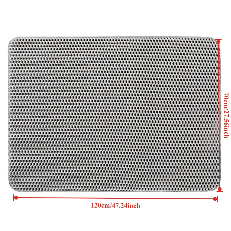 70x120cm Large Cat Litter Mat Large Size Waterproof Pet Toilet Cat Litter Trapping Mat Non Slip Double Layer Cats Litter Box Pad