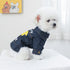 Embroidered Denim Small Breed Dog Clothes Autumn Jacket Harness Apparel XS XL French Bulldog Chihuahua Outfit Kitten Cat Shirt