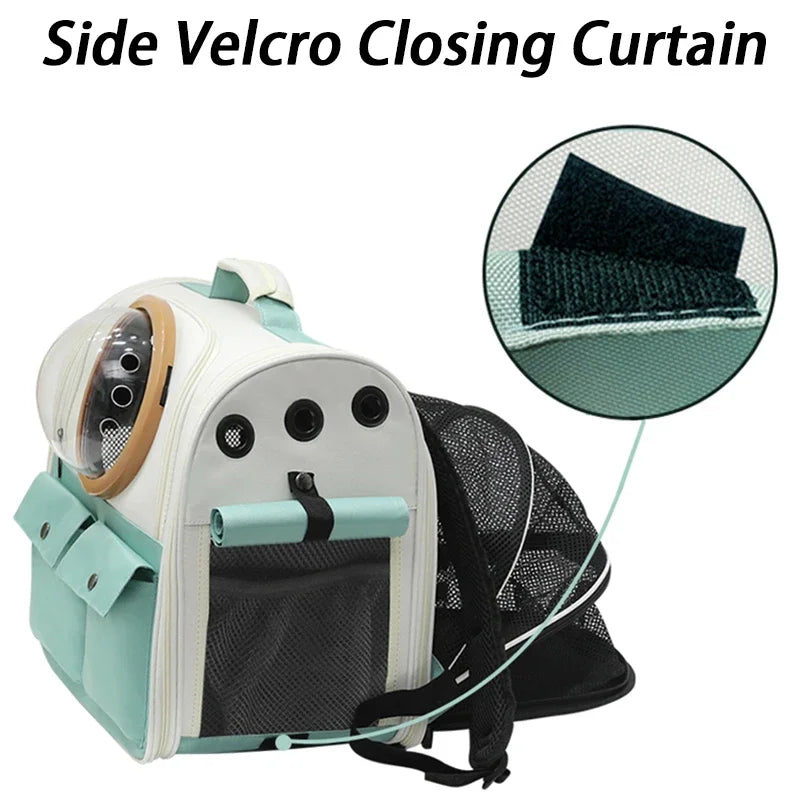 Big Outdoors Cat Carriers Backpack Expandable Travel Portable Cat Carriers Bagpack Canvas Foldable Bags Cats Cute Pet Supplies