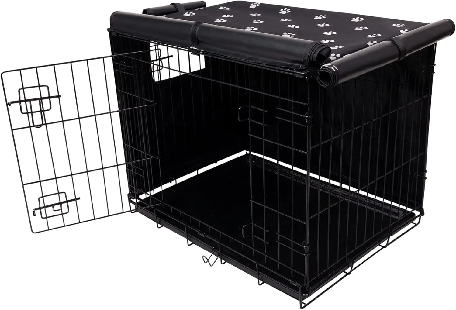 Durable Dog Crate Cover for Wire Cages 24-48 Inch, Outdoor Pet Kennel Cover Machine Washable & Dry (Cover Only)
