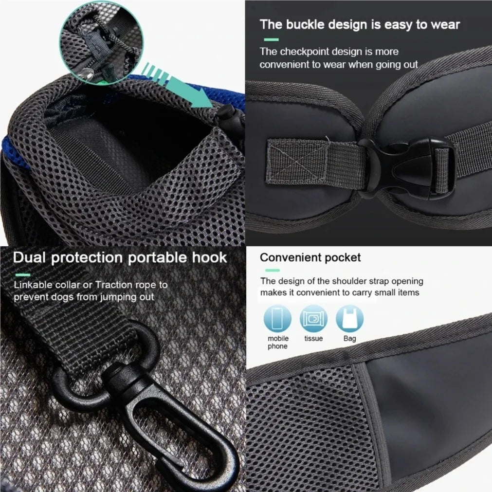 Cat/Dog out backpack,Dog Sling Carrier Breathable Mesh Travel Crossbody Bag For Puppy Cat Hiking Camping2025new