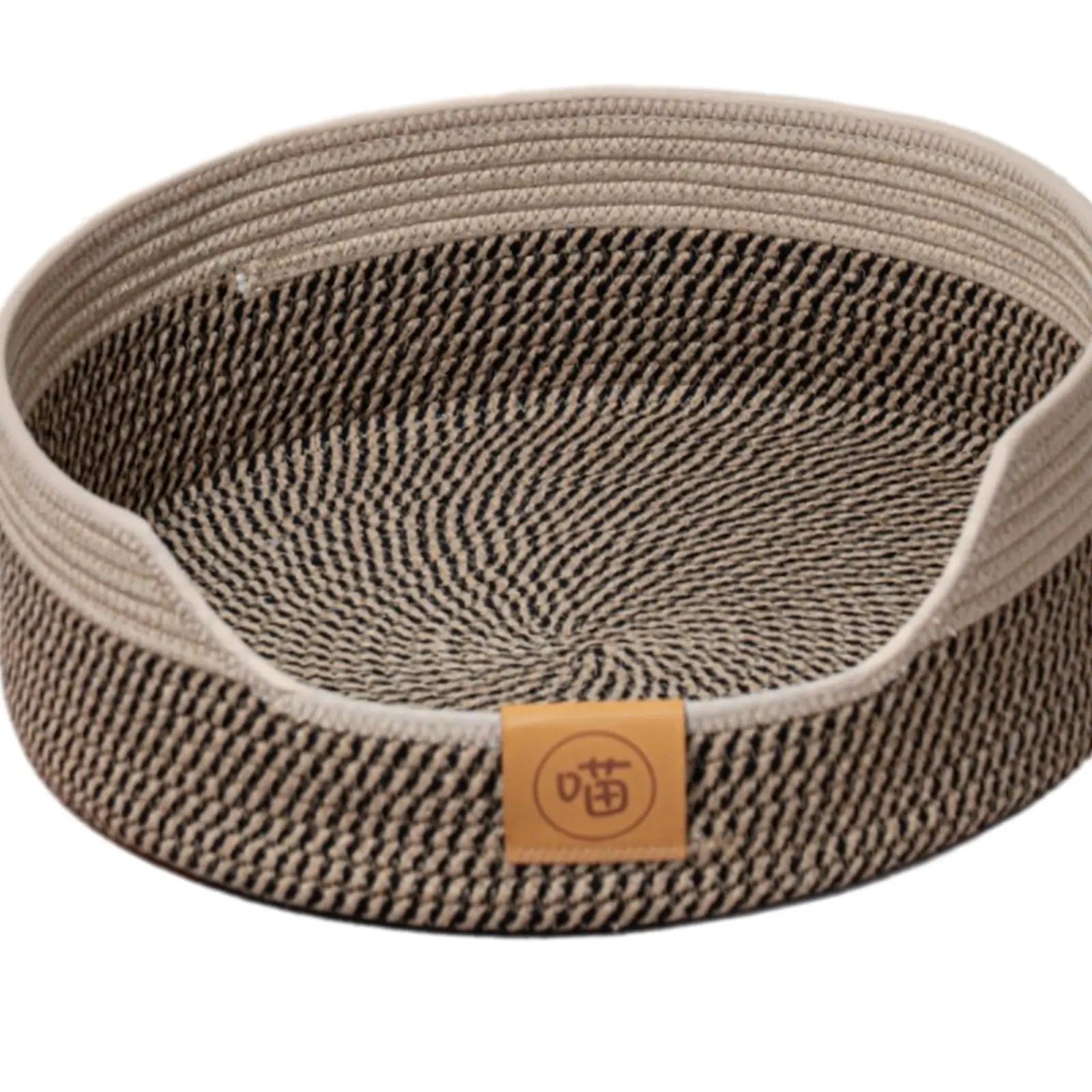 Woven Cat Bed Basket Cat Scratcher Lounge Bed Pet Accessories Breathable Durable Portable Scratch Resistant Sleeping Bed Nest