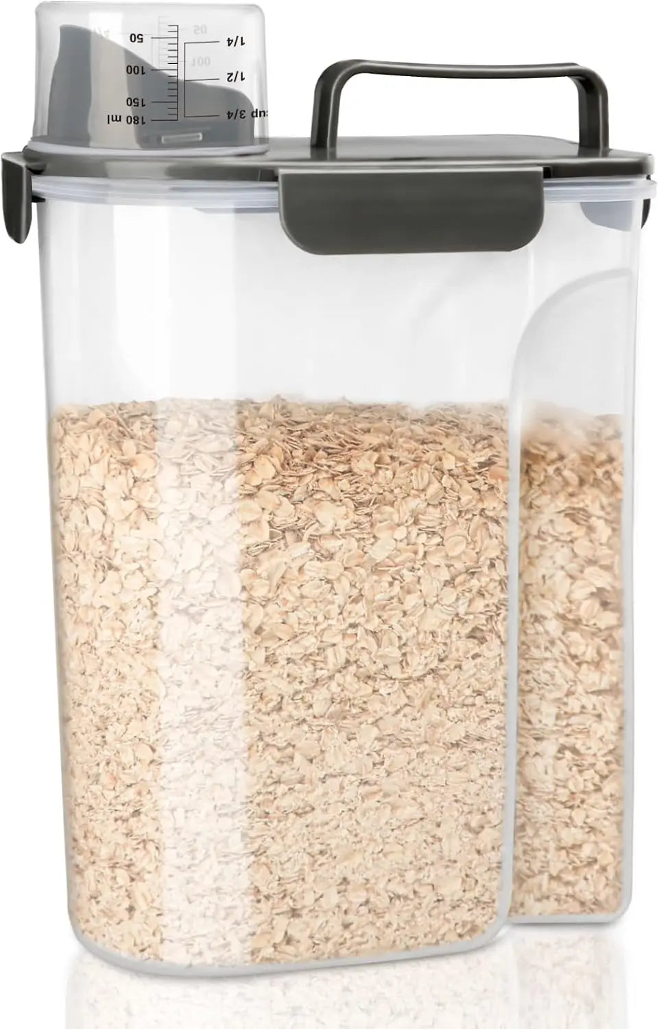 Airtight Rice Container 10lb, BPA Free Food Storage with Pouring Spout for Flour, Pasta, Grain, Pet Food