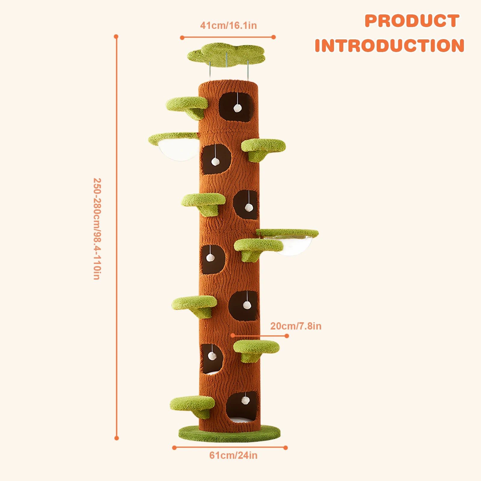 Forest Large Cat Tree with Scratching Post Cat Climbing Frame Super Large Cat Tree Tower for Indoor Cats Adults