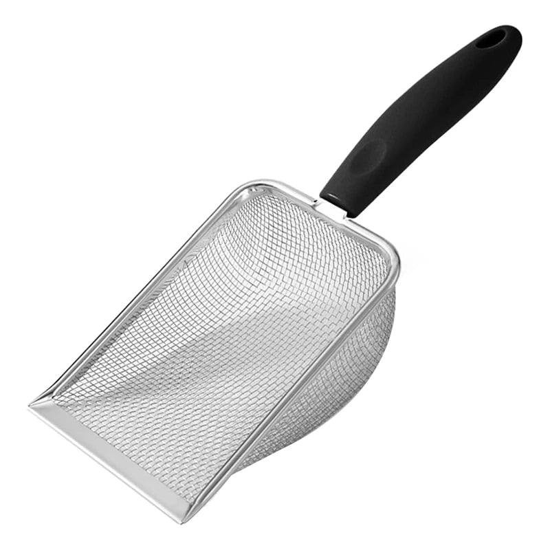 Cat Litter Scoop,Durable Litter Cleaner Corner Shovel,Stainless Steel Mesh Litter Shovel,Easy To Clean Sand Waste Easy To Use A