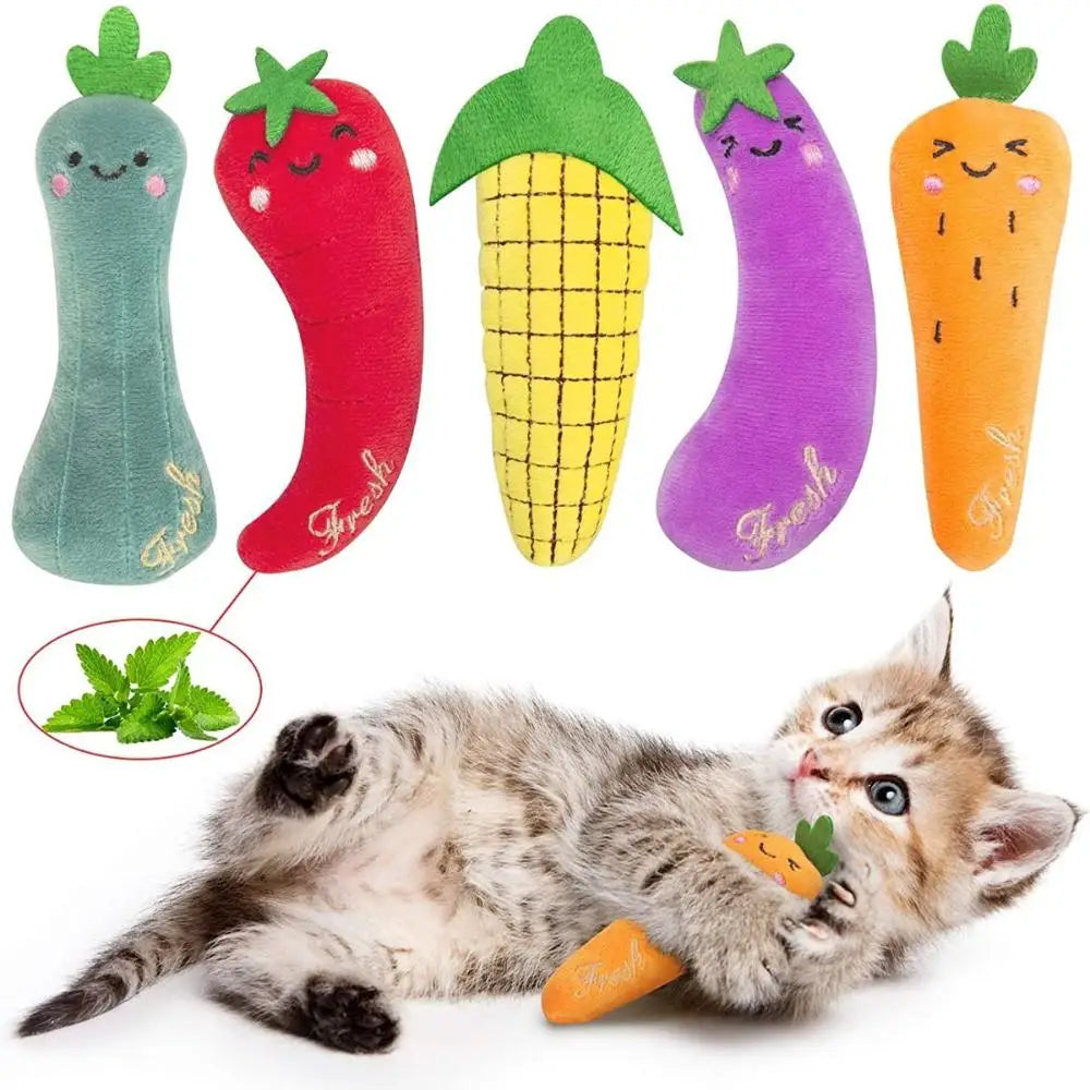Pet Teething Soft  Cute Funny Indoor Catnip Pillows Teeth Bite  Cat Mint  Chew