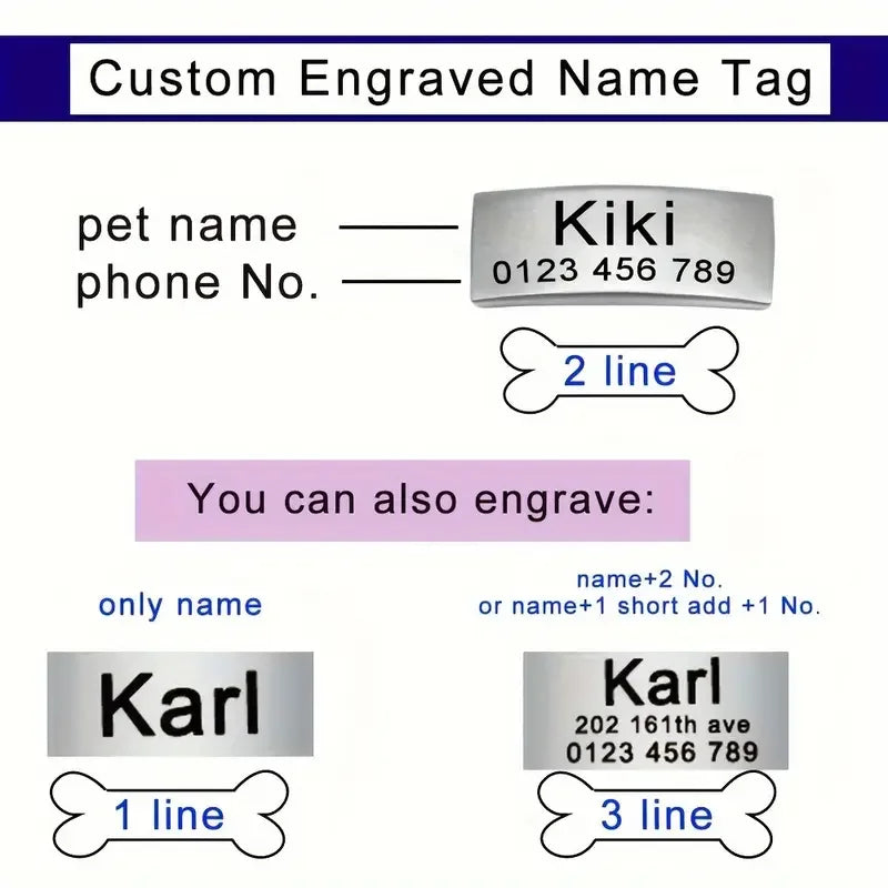 Anti-lost Engraved Cat Collar With Bell Fast Breakaway Customize Name Id Tag Personalized Pet Products Accessory