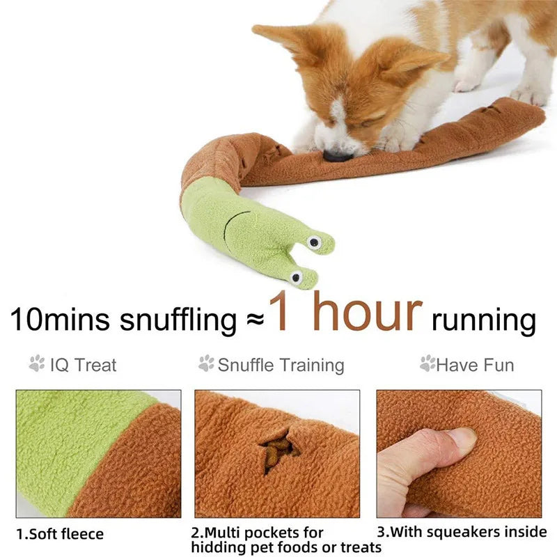Interactive Snail Plush Toy, Treat-Dispensing Puzzle Toy for Dogs, Fun Mental Enrichment & Boredom Relief