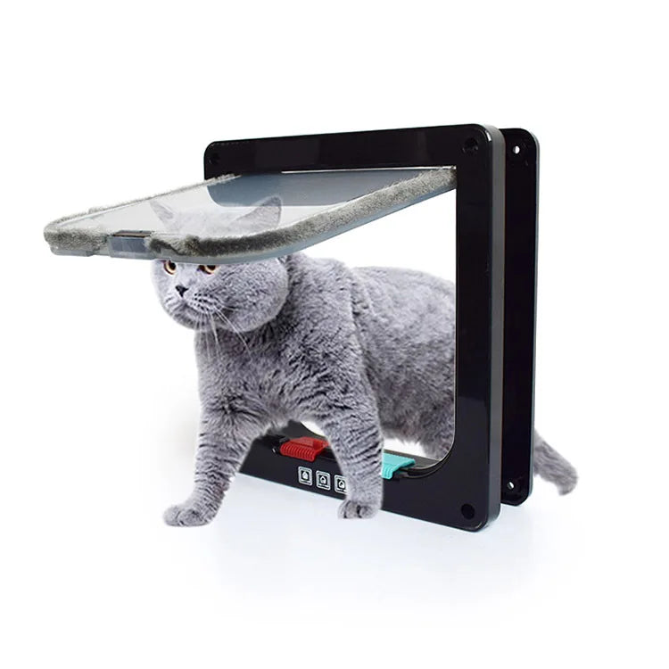 Pet Cat Door Hole Dog Door Hole Can Control Free Entry And Exit Pet Home Practical Two-way Door Safety Flap Door Pet Supplies