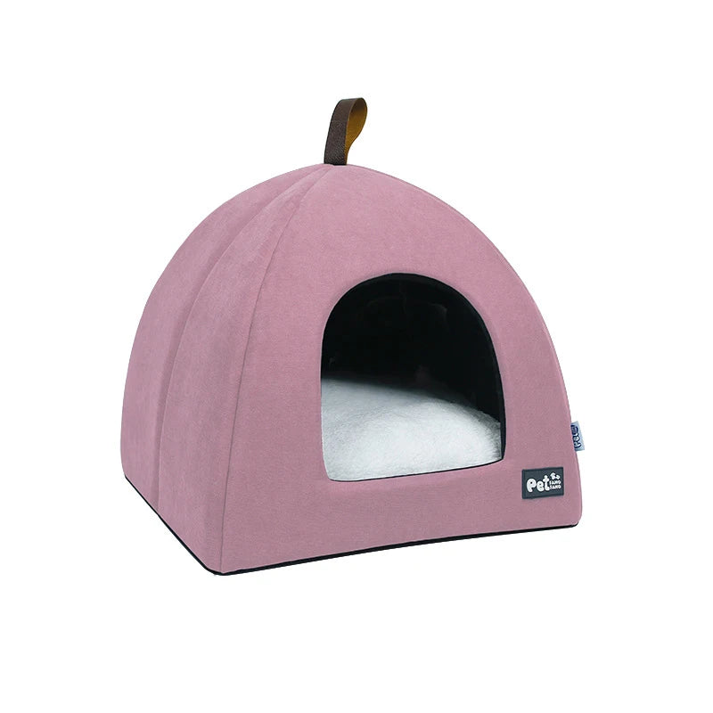 Dog Bed Yurts Semi-closed Autumn/Winter Warm Cat Pet Kennel Mats Pet Tents For Small Dogs Cats Puppies