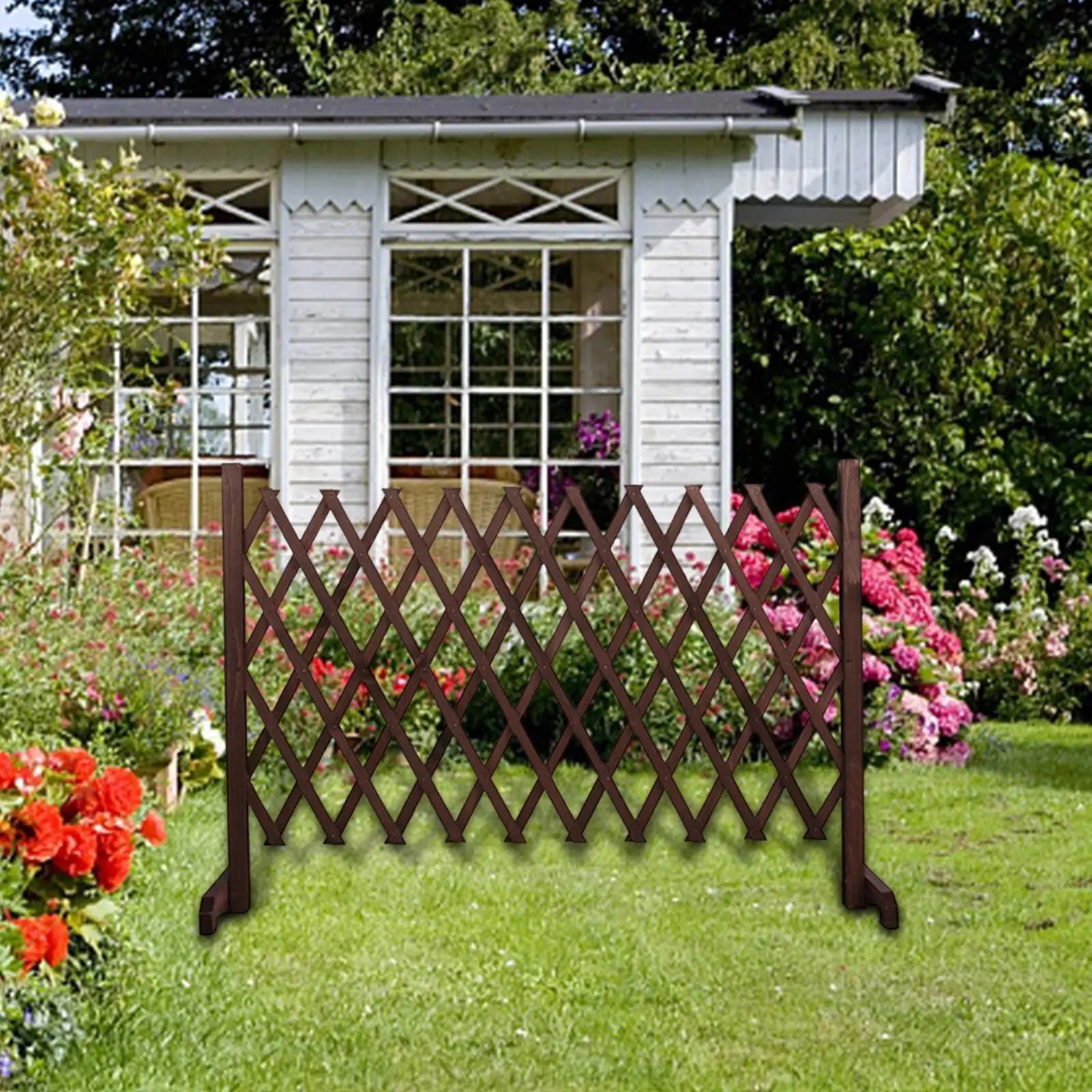 Wood Pet Isolation Gate Expandable garden Door Retractable Dogs Cat Fence for Porch Hallway Doorway Stairs Pets puppy Protection