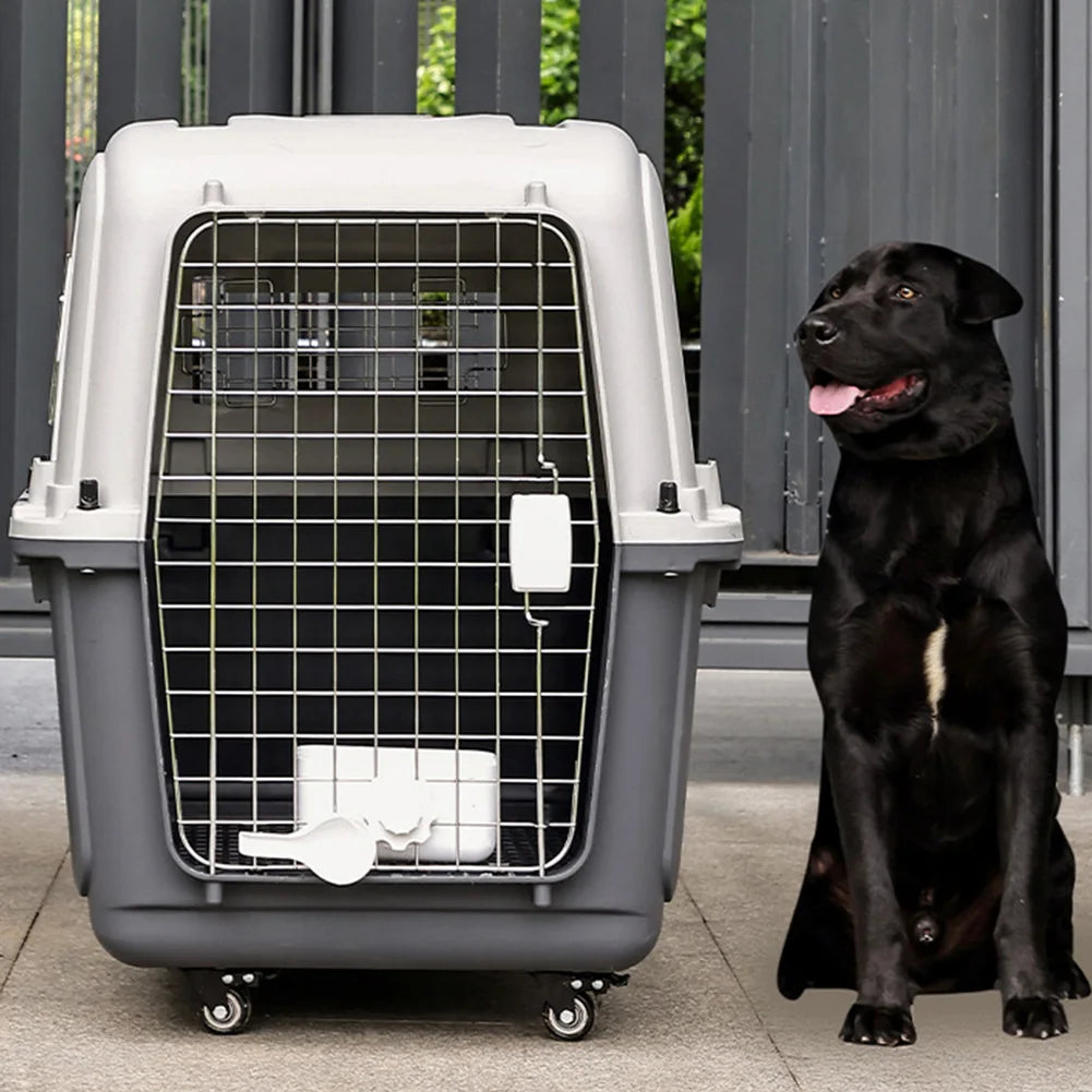 Heavy Duty Airline Travel Flight Carrier Length 33in/Width 21.6in/Height 25.2in Airline Approved Pet Carrier for Puppies Kittens