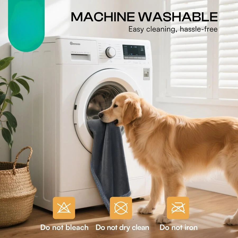 Waterproof Bed Blanket Washable, Soft Sherpa Fleece Puppy Reversible Throw Blankets for Medium Large Dog Cat, Furniture Cover Pr