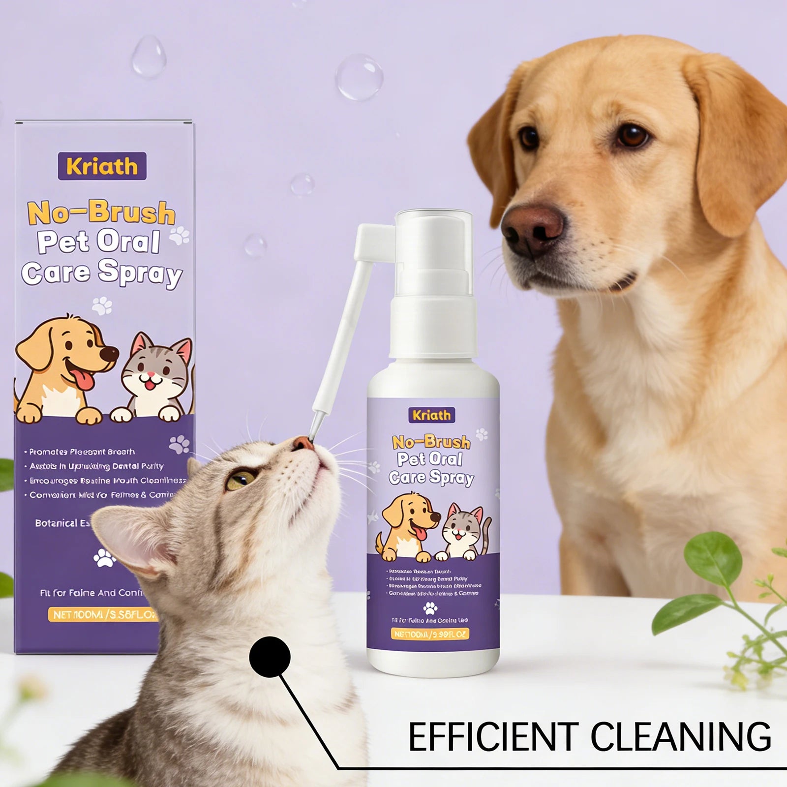 Pet Teeth Spray Effectively Remove Dental Plaque Relieve Inflammation Maintain Oral Health Eliminate Odors Oral Cleaning Spray