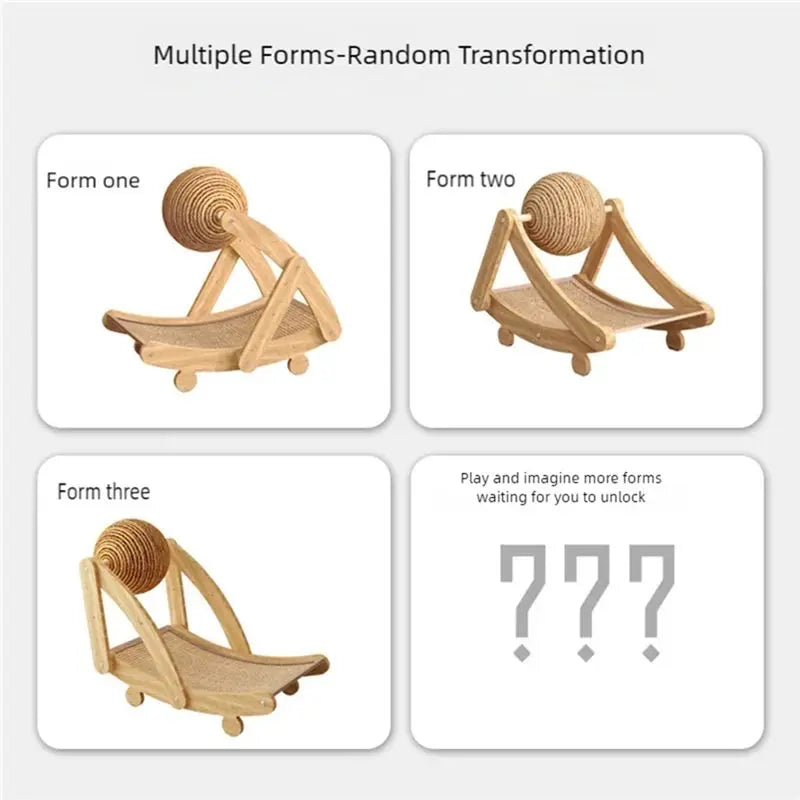 B08B-Vertical Cat Scratcher Indoor For Kittens Sisal Ball Sisal Cat No Crumbs Claw Grinding Pet