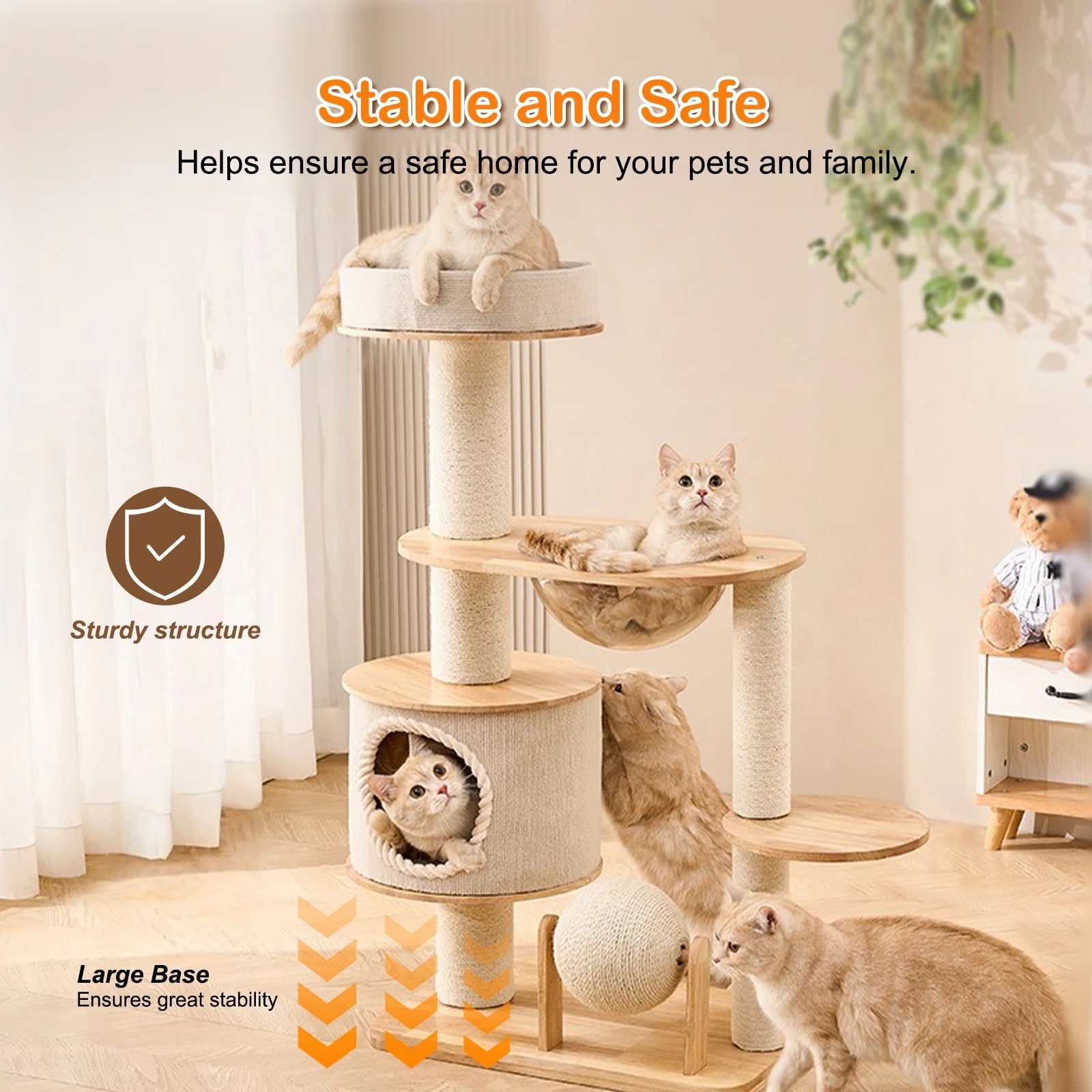 Multi Level Cat Furniture Wear Resist Unique Nest Jumping Platform Breathable Pet Supplies Climbing Frame