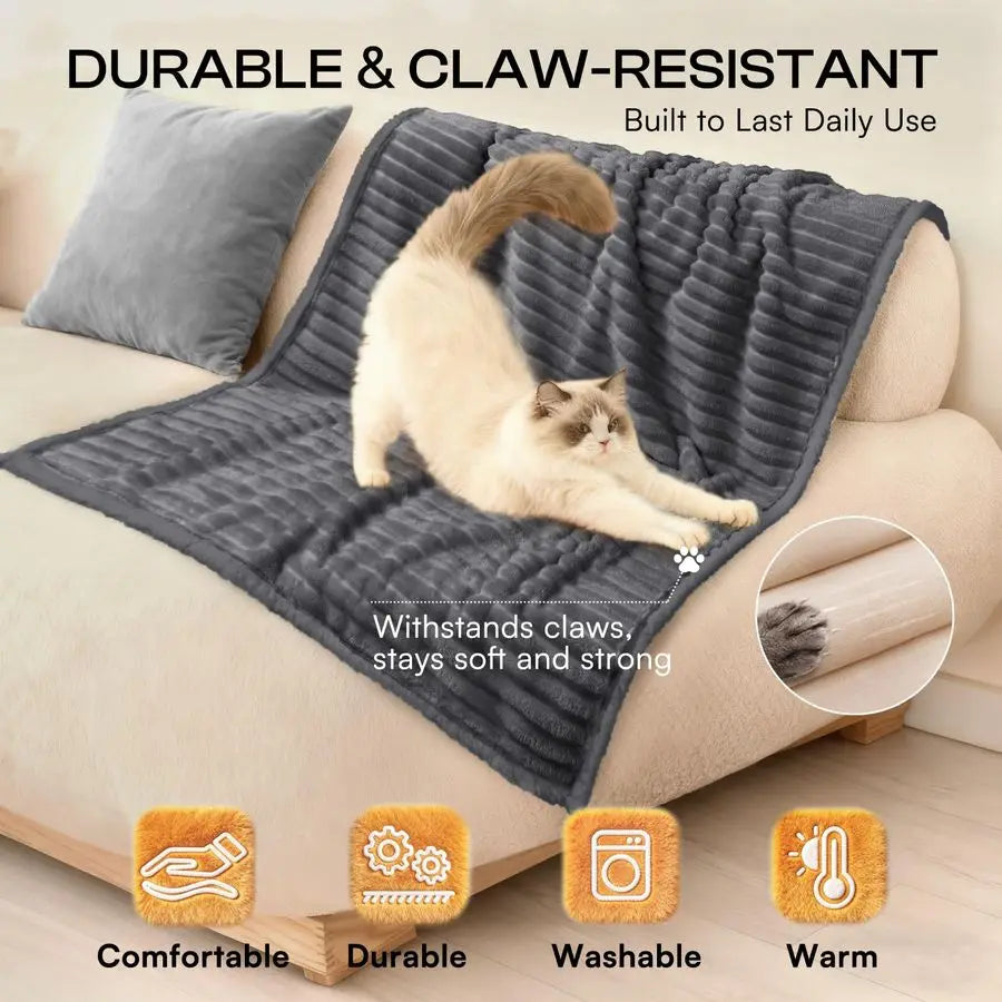 Waterproof Dog Blanket for Large Dogs UltraSoft Calming Cut Pile Flannel Throw Durable amp Warm Furniture Protection for Couch B