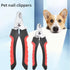 Professional Pet Nail Clippers for Dogs Cats with Safety Guard Stainless Steel Scissors Nail Pliers for Pet Claw Care Grooming