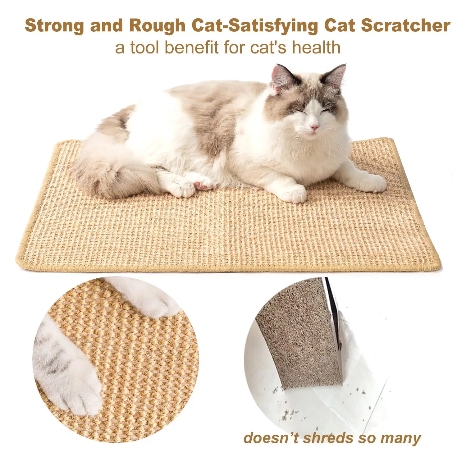 Cat Scratcher Sisal Mat Board Cat bed Cat Scraper Cats Tree Protective Sisal Mat for Cats to Keep Your Furniture Safe