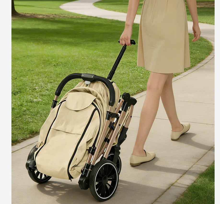 One-Click Folding Pet Stroller Portable Carrier for Dogs Cats Lightweight Breathable Pet Stroller Reversible Pushing Pet Cart