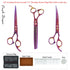 8.0" Purple Dragon Pet Grooming Scissors Sharp Edge Straight Curved Dog Cat Cutting Thinning Shear Animal Beauty Clippers B0046B