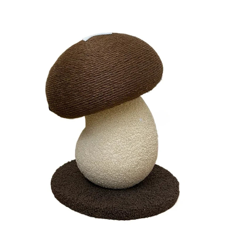 Floor Standing Cat Scratch Post Interactive Scratcher Durable Cat Toy Wear-Resistant Shiitake Mushroom Sisal Claw Grinding Toy